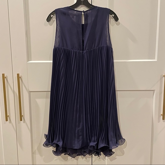 Erin Fetherston Navy Pleated Aster Dress - Picture 4 of 5